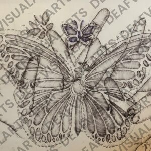 Wings of Love: Three 'ILY' Signs and Butterflies